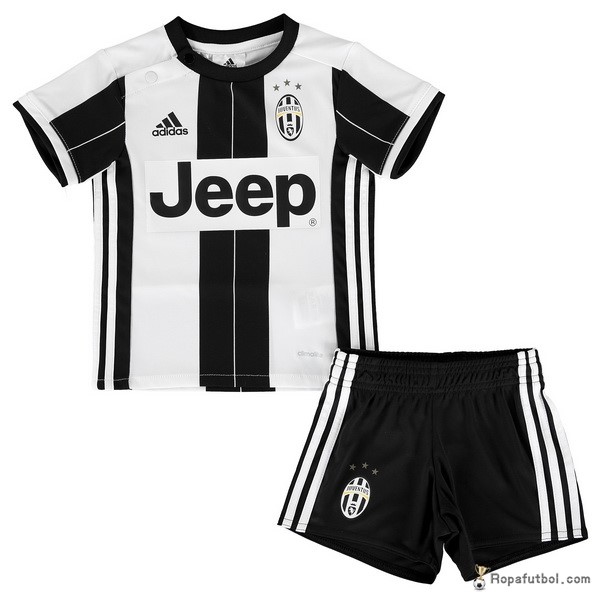 Camiseta Juventus Replica Primera Ropa Niños 2016/17 Negro Blanco